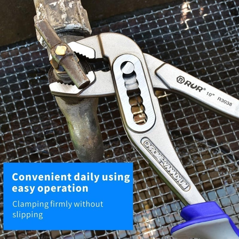 vomex 10-inch Tongue and Groove Pliers - Adjustable Plier,Quick Adjust&Release,V-Jaw Locks Pliers for Repairs,Gripping,Nuts,Pipes - Image 4